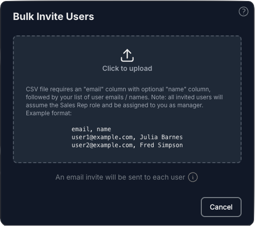 Bulk User Invite